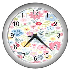 Graphic Art 002 Wall Clock (silver) by nateshop