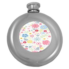 Graphic Art 002 Round Hip Flask (5 Oz) by nateshop