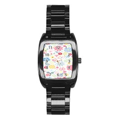 Graphic Art 002 Stainless Steel Barrel Watch by nateshop