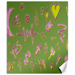 Green Yes Pink Canvas 20  X 24  by nateshop