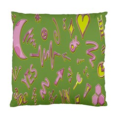 Green Yes Pink Standard Cushion Case (two Sides) by nateshop