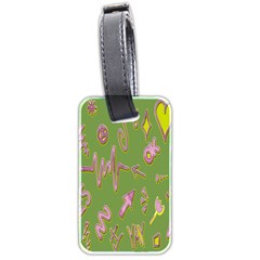 Green Yes Pink Luggage Tag (two Sides) by nateshop