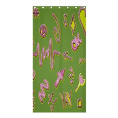 Green Yes Pink Shower Curtain 36  X 72  (stall)  by nateshop