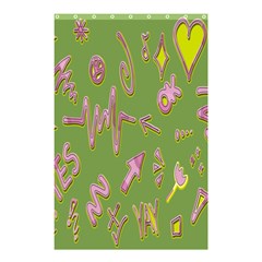 Green Yes Pink Shower Curtain 48  X 72  (small)  by nateshop