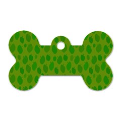 Green-apples Dog Tag Bone (two Sides)