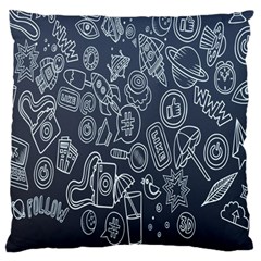 Internet Large Flano Cushion Case (one Side) by nateshop