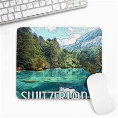 Blausee Naturpark - Switzerland Large Mousepads by ConteMonfrey