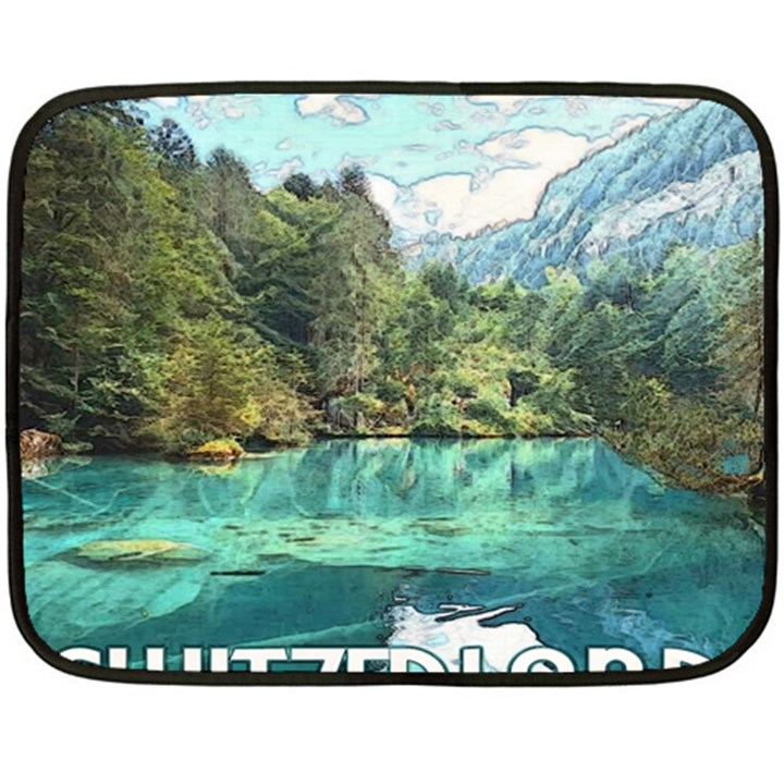 Blausee Naturpark - Switzerland Fleece Blanket (Mini)