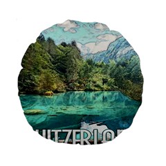 Blausee Naturpark - Switzerland Standard 15  Premium Round Cushions by ConteMonfrey