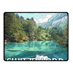 Blausee Naturpark - Switzerland Double Sided Fleece Blanket (small)  by ConteMonfrey