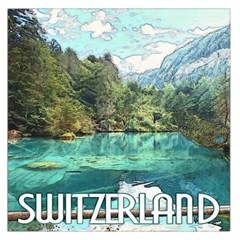 Blausee Naturpark - Switzerland Square Satin Scarf (36  X 36 ) by ConteMonfrey