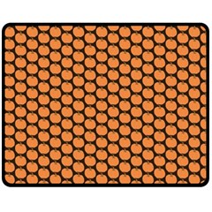 Cute Pumpkin Black Small Double Sided Fleece Blanket (medium)  by ConteMonfrey