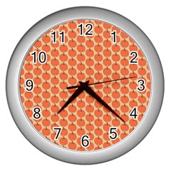 Cute Pumpkin Small Wall Clock (silver) by ConteMonfrey