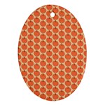 Cute Pumpkin Small Oval Ornament (Two Sides) Back