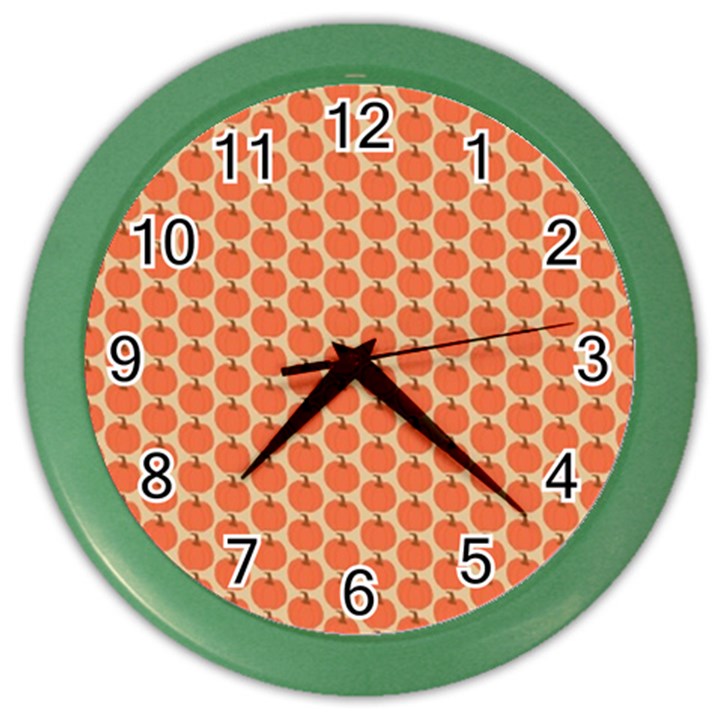 Cute Pumpkin Small Color Wall Clock