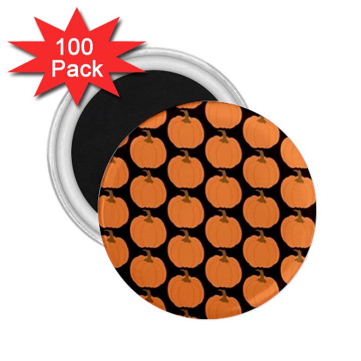 Black And Orange Pumpkin 2.25  Magnets (100 pack) 