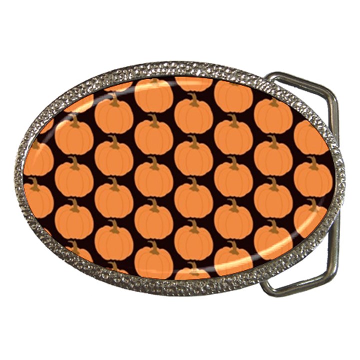 Black And Orange Pumpkin Belt Buckles