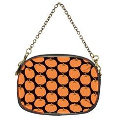 Black And Orange Pumpkin Chain Purse (One Side)