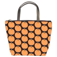 Black And Orange Pumpkin Bucket Bag