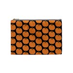 Black And Orange Pumpkin Cosmetic Bag (Medium) Front