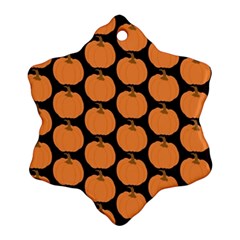 Black And Orange Pumpkin Ornament (Snowflake)