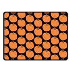 Black And Orange Pumpkin Double Sided Fleece Blanket (Small)  45 x34  Blanket Front