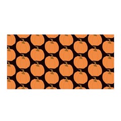 Black And Orange Pumpkin Satin Wrap 35  x 70 