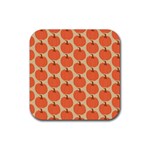 Cute Pumpkin Rubber Coaster (Square) Front