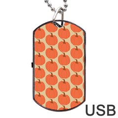 Cute Pumpkin Dog Tag Usb Flash (two Sides) by ConteMonfrey