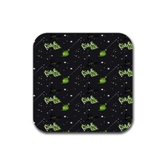 Halloween - The Witch Is Back   Rubber Square Coaster (4 Pack) by ConteMonfrey