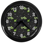 Halloween - The Witch Is Back   Wall Clock (Black) Front