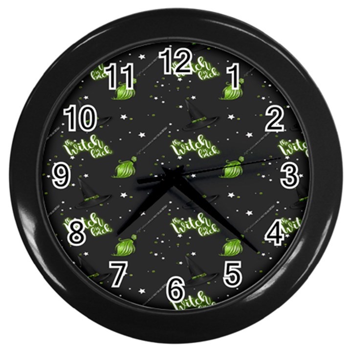 Halloween - The Witch Is Back   Wall Clock (Black)