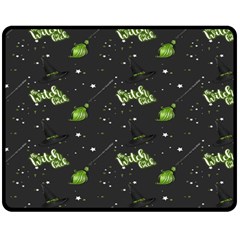 Halloween - The Witch Is Back   Double Sided Fleece Blanket (medium)  by ConteMonfrey