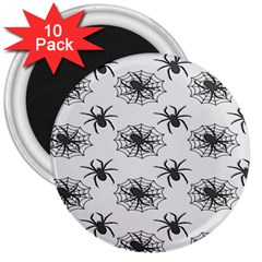 Spider Web - Halloween Decor 3  Magnets (10 Pack) 