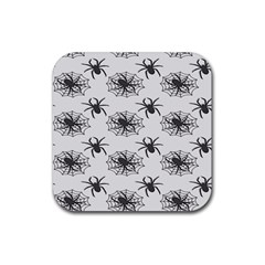 Spider Web - Halloween Decor Rubber Coaster (square) by ConteMonfrey