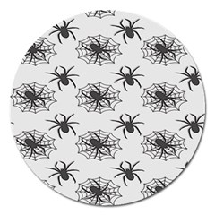 Spider Web - Halloween Decor Magnet 5  (round) by ConteMonfrey