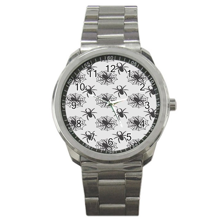 Spider Web - Halloween Decor Sport Metal Watch