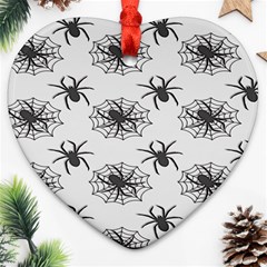 Spider Web - Halloween Decor Heart Ornament (two Sides) by ConteMonfrey