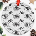 Spider Web - Halloween Decor Round Filigree Ornament (Two Sides) Front