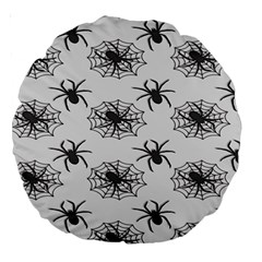 Spider Web - Halloween Decor Large 18  Premium Round Cushions by ConteMonfrey