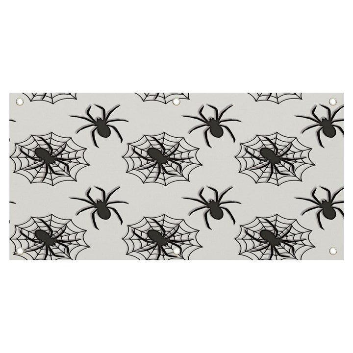 Spider Web - Halloween Decor Banner and Sign 4  x 2 