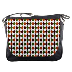 Halloween Palette Plaids   Messenger Bag by ConteMonfrey