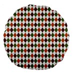 Halloween Palette Plaids   Large 18  Premium Round Cushions Back