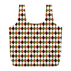 Halloween Palette Plaids   Full Print Recycle Bag (l) by ConteMonfrey