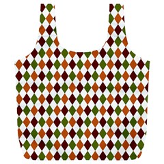 Halloween Palette Plaids   Full Print Recycle Bag (xl) by ConteMonfrey