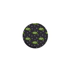 Green Vampire Mouth - Halloween Modern Decor 1  Mini Buttons by ConteMonfrey