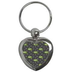 Green Vampire Mouth - Halloween Modern Decor Key Chain (heart) by ConteMonfrey