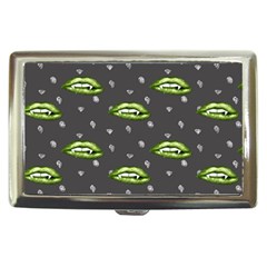 Green Vampire Mouth - Halloween Modern Decor Cigarette Money Case by ConteMonfrey