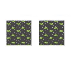 Green Vampire Mouth - Halloween Modern Decor Cufflinks (square) by ConteMonfrey