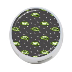 Green Vampire Mouth - Halloween Modern Decor 4-port Usb Hub (one Side) by ConteMonfrey